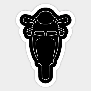 Ducati 916 outline graphic (white) Sticker